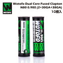 Wotofo Dual Core Fused Clapton Prebuilt Coils N80 0.90Ω (2×30GA+38GA) 10個入 ウォトフォ プリビルドコイル デュアルコア フュー
