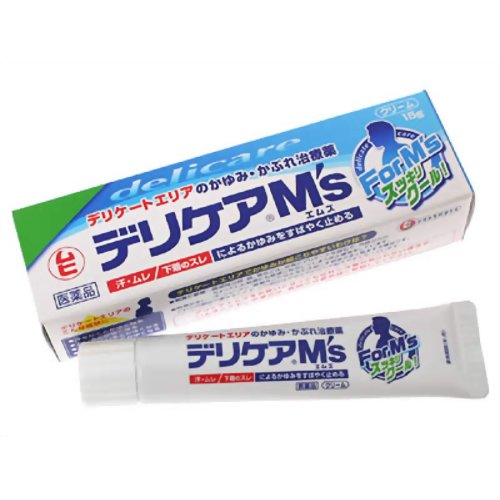 ------------------医薬品の使用期限 1年以上の使用期限のものを販売しております。------------------※商品の発送には3日から15日かかります。※お取り寄せ商品です。ご注文頂いてからの発注の為、商品によりましてはメーカー欠品、終売などもございます。その際には、ご注文のキャンセルをお願いさせて頂く場合がございます。また、状況の確認までお時間がかかってしまう場合もございます。※パッケージデザイン等は予告なく変更されることがあります。使用上の注意：相談すること1.次の人は使用前に医師又は薬剤師に相談してください(1)医師の治療を受けている人。(2)本人又は家族がアレルギー体質の人。(3)今までに薬や化粧品等によるアレルギー症状（例えば発疹・発赤、かゆみ、かぶれ等）を起こしたことがある人。(4)湿潤やただれのひどい人。2.次の場合は、直ちに使用を中止し、この説明文書をもって医師又は薬剤師に相談してください(1)使用後、次の症状があらわれた場合。 関係部位 症状 皮ふ 発疹・発赤、かゆみ、はれ (2)5-6日間使用しても症状がよくならない場合。●男性のデリケートエリアのかゆみと言えばいんきんたむしを疑いがちですが、陰のうのかゆみは、ほとんどの場合いんきんたむしが原因ではありません。●まずは、デリケアエムズをお試し下さい。いんきんたむしの症状は内股でよく見られます。患部は赤いぽつぽつが堤防状に盛り上がって環状に広がり、強いかゆみを伴います。いんきんたむしの原因は白癬(はくせん)菌というカビ(真菌)の一種です。デリケアエムズは白癬菌には効果がありませんので、いんきんたむしが疑われる場合は、医師又は薬剤師に相談されることをお勧めします。 効能・効果：かゆみ、かぶれ、ただれ、しっしん、皮ふ炎、じんましん、あせも、虫さされ、しもやけ用法・用量：1日数回、適量を患部に塗布してください。(用法・用量に関連する注意)(1)定められた用法・用量を守ってください。(2)小児に使用させる場合には、保護者の指導監督のもとに使用させてください。(3)目に入らないように注意してください。万一目に入った場合には、すぐに水又はぬるま湯で洗ってください。なお症状が重い場合(充血や痛みが持続したり、涙が止まらない場合等)には、眼科医の診療を受けてください。(4)本剤は外用にのみ使用し、内服しないでください。(5)粘膜部分には使用しないでください。成分・分量：有効成分（100g中） 成分 分量 はたらき 塩酸ジフェンヒドラミン 2.0g かゆみを止める。 グリチルレチン酸 0.2g 生薬由来成分で、かぶれなどの炎症を鎮める。 イソプロピルメチルフェノール 0.1g 雑菌の繁殖を抑える。 l-メントール 0.5g 清涼感を与え、かゆみを鎮める。 酢酸トコフェロール（ビタミンE） 0.5g 血行を促進し、患部の回復を早める。 添加物としてポリオキシエチレンセチルエーテル、ショ糖脂肪酸エステル、セタノール、ステアリルアルコール、エデト酸Na、ジイソプロパノールアミン、カルボキシビニルポリマー、1.3-ブチレングリコール、トリイソオクタン酸グリセリンを含有します。保管及び取り扱い上の注意：(1)小児の手のとどかない所に保管してください。(2)高温をさけ、直射日光の当たらない湿気の少ない涼しい所に密栓して保管してください。(3)他の容器に入れかえないでください。（誤用の原因になったり品質が変わります。)(4)使用期限（ケース及びチューブに西暦年と月を記載）をすぎた製品は使用しないでください。(5)使いやすいラミネートチューブです。破れにくい特長がありますが、強く押すと中身が飛び出す場合があります。チューブ尻から順次軽く押し出すようにして使用してください。お子様が誤ってデリケアエムズを口にした場合(1)まず、口の中の物をふき取ってあげてください。(2)少しなめた程度では影響がありません。ただし、たくさん口にすると眠気があらわれることがあります。(3)1時間ほど様子をみて、呼吸などに異常がある場合は、医師に診てもらってください。 お問い合わせ先：お客様相談窓口：株式会社 池田模範堂930-0394 富山県中新川郡上市町神田16番地076-472-0911 (電話受付時間：月-金(祝日を除く) 8：30-17：30)製造販売元 株式会社 池田模範堂富山県中新川郡上市町神田16番地広告文責株式会社シーディ　0120-19-9989文責株式会社シーディ　薬剤師　柴田　恭志