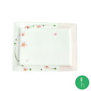 桜日和 長角トレイ皿 (約16.5×12.5×2cm)浜陶 一峰 有田焼 ARITA 和食器 器 和モダン 日本製 食器 おすすめ プレゼント 食卓