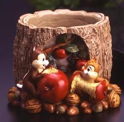 【ディズニーチップ＆デール】プランター（ミニ）りんご大好き