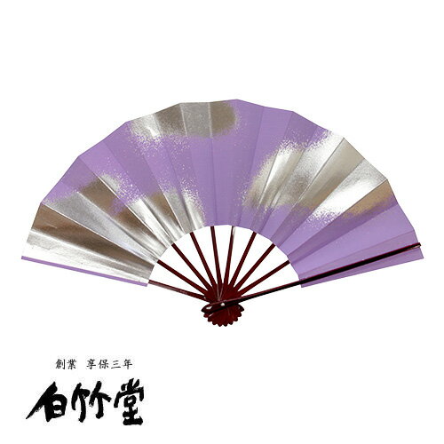 舞扇子 ＜銀三つ雲 藤＞ タメ塗 9寸5分 紙箱セット 日本舞踊 新舞踊 日舞 よさこい お稽古 踊り用 日本..