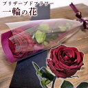 特大の美しい薔薇 プリザーブドフラワー 花一輪 プレミアムローズステム付 プレゼント ギフト 母の日 手提げ袋の同梱可能