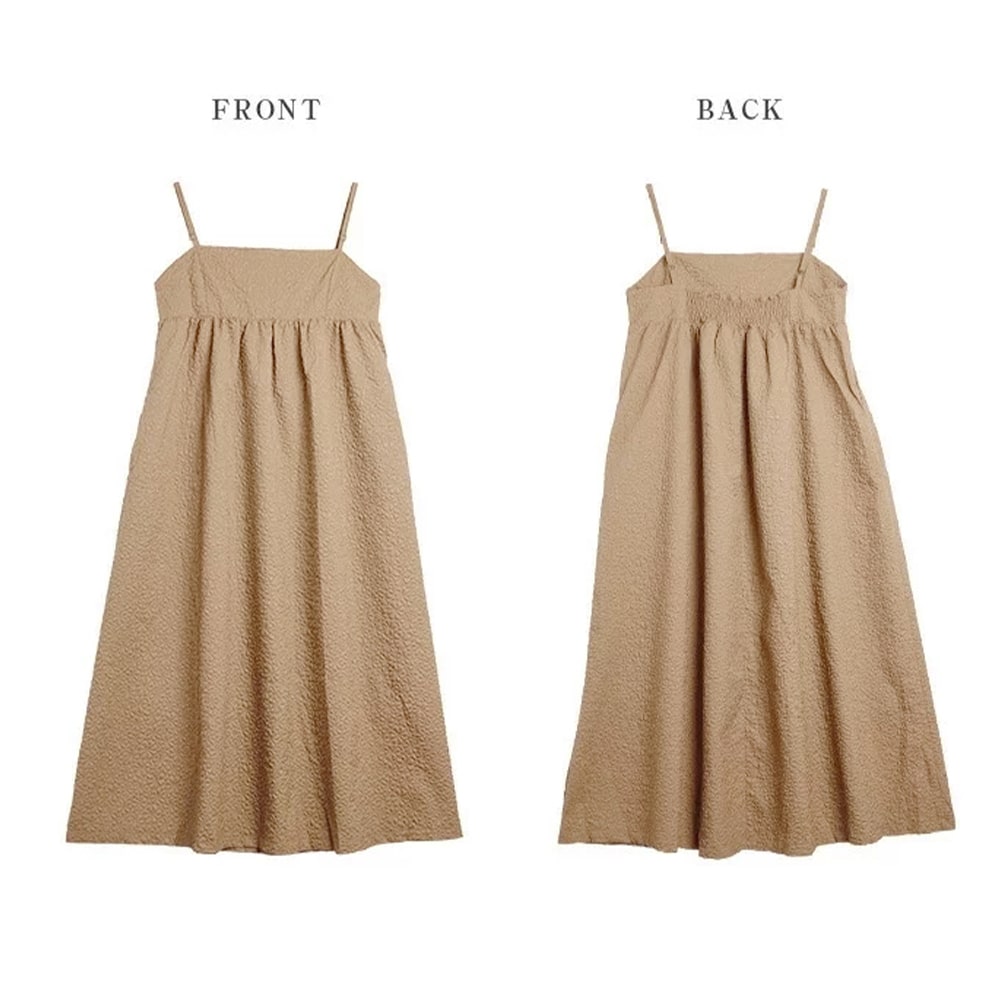 キャミワンピース 大きいサイズ ロング ワンピ ワンピース 春夏 ゆったり きれいめ 清楚 上品 Aライン 体型カバー シボ加工 ジャガードウェーブ フェミニン カジュアル マタニティ オールインワン 着やせ 40代 50代 送料無料