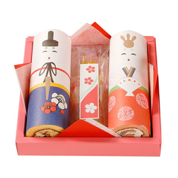 桃の節句 祝包み2段セット(小) ロール・菓子...の紹介画像2