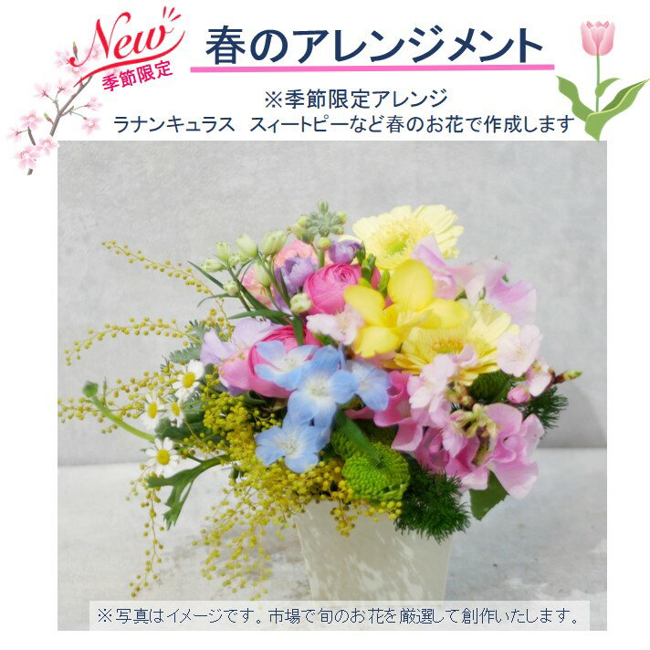 フラワーアレンジメント 花 お祝い 夏 バレンタイン 送別 【選べる5種類】 バラ ギフト プレゼント 誕生日 記念日 結婚記念日 快気祝い お供え 還暦 古希 かわいい ペット おしゃれ ピンク 黄 カラフル お供え お悔やみ Sサイズ 3000円 台