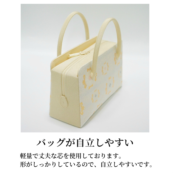 手づくりバッグのお店 花やかの和装・利休バック金襴織物を使用しております商品番号　90｜アングル3