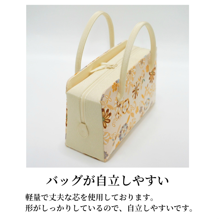 和装バッグ 利休バック金襴織物 花柄商品番号97の紹介画像3