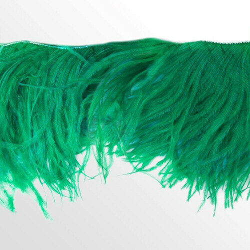 Rakuten - フリンジ 45cm （ジャデグリーン） この羽根はディスプレイ、アクセサリー、ヘットドレス等に使用されてます。【装飾 衣装縫い付け 羽根 ふわふわ羽根 】