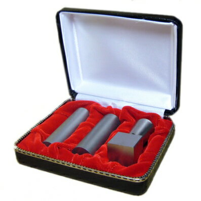 【メール便送料無料】会社印鑑3本セット+法人用トップスター印(ケース) チタン(角印24.0mm会社実印(寸胴)18.0mm銀行印(寸胴)18.0mm)【起業応...