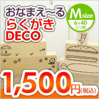 【名前入れ対応可】落書きのはんこ らくがきのスタンプ「おなまえーる らくがきDECO」Mサイズ（6×40ミリのお名前スタンプ用）【ご奉仕品】[メール便]