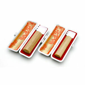 送料無料◆印鑑 はんこ 実印・銀行印 LMセット(実印 16.5mm 銀行印 13.5mm)楓(KAEDE)【銀枠】 [印鑑 実印 銀行印 2本セット 印鑑ケー...