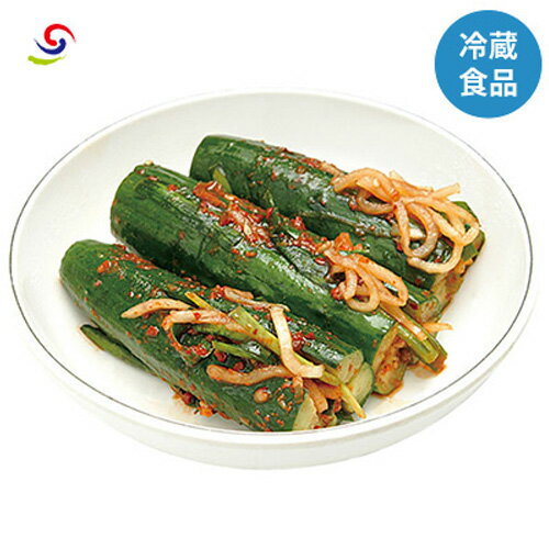 【ソウル市場】キュウリキムチ（冷蔵）350g※この商品は発送に5日かかります※賞味期限が短い商品になります。早めのお召し上がりをお願いしますのサムネイル