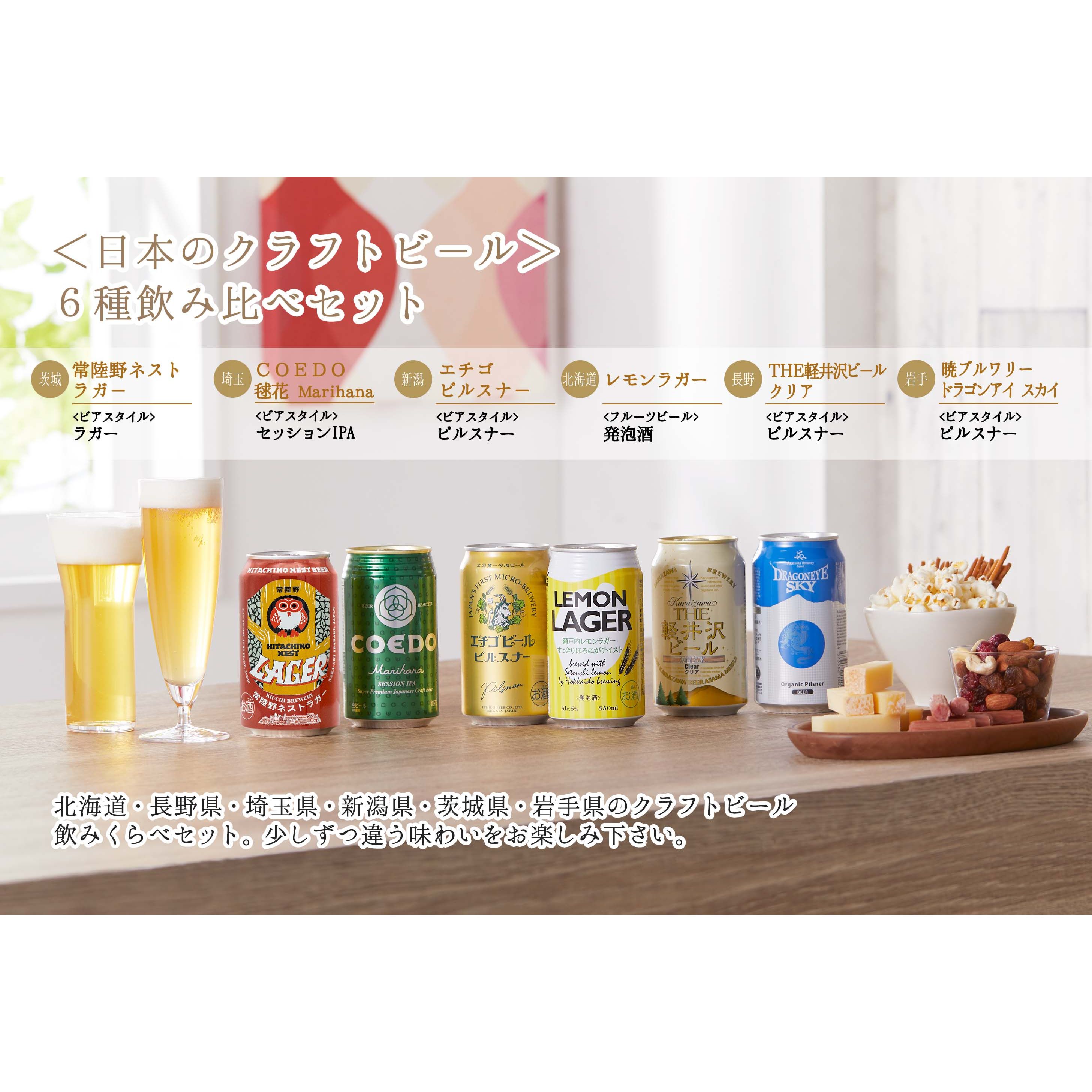 ＜日本のクラフトビール＞6種セット（6本） MA319973