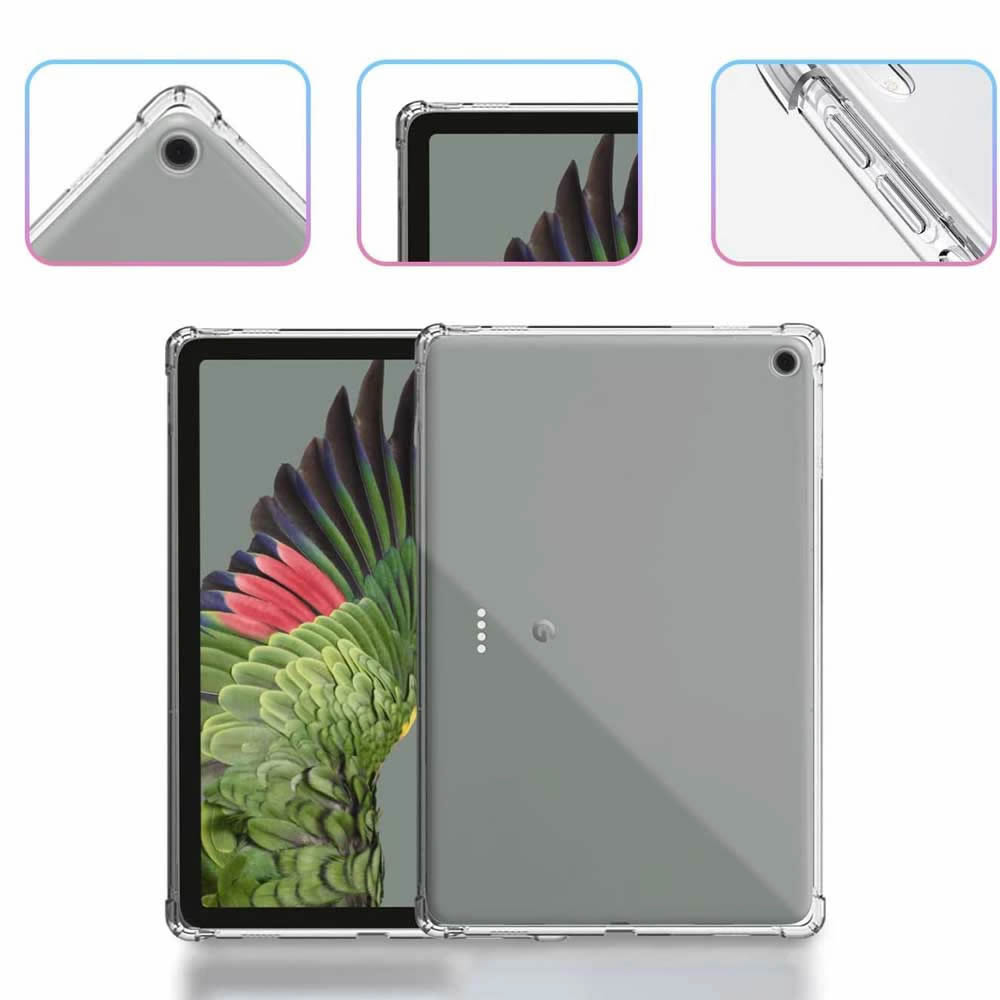 Google Pixel Tablet 10.95inch クリア TPU ソフト カバー タブレットケース タブレットカバー 保護カバー 軽量 薄型 シェル 耐衝撃 指紋防止 衝撃 吸収 擦り傷防止 クリア ソフト カバー ケース