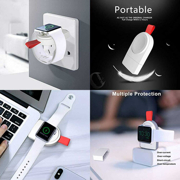 iWatchシリーズ ワイヤレス磁気充電器 置くだけ充電 高速磁気充電 ポータブル充電 腕時計 iWatchシリーズ 44mm 40mm 42mm 38mm　Apple Watch 5対応