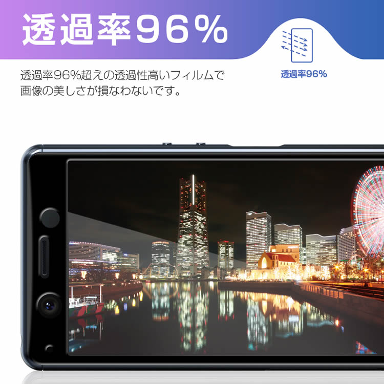 Xperia Ace SO-02L ガラスフィルム エクスペリア スマートフォン保護フィルム 耐指紋 3D保護 表面硬度 9H スマホフィルム スマートフォン保護フィルム 2.5D ラウンドエッジ加工 液晶ガラスフィルム 2