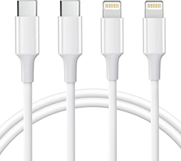 ra_usb c lightning ケーブル ライトニングケーブル PD iPhone 急速充電ケーブル タイプC ライトニング 2本セット 1.0m type-c lightning usb-cケーブル QC3.0高速充電 たいぷしー 人気 iPh