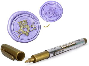 ra_FsAlisa シーリングワックス 専用 カラーペン シーリングスタンプ 塗り メタリックマーカーペン DIY 封蝋 招待状 結婚式 祝福 記念 祝い メッセージカード 手作り 手帳ページ 年賀状 ガラス スチールなどの表面にフィット (金属ペン通販 年賀状印刷 年賀状作成ソフト セール