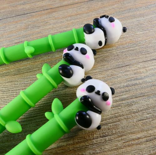 パンダ ボールペン 3本セット 竹竿 動物 水性ボールペン キャップ付き かわいい HB-655 メール便OK happypatch-10010083 バラエティ雑貨ハッピーパッチ サンプル画像2