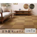 【SALE:5/1 10:00 - 5/8 01:59】ラグマット 洗える 日本製 おしゃれ 除菌スプレー対応 カーペット ござ アウトドア 江戸間 1畳 2畳...