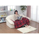 【SALE:5/1 10:00 - 5/8 01:59】電気ひざ掛け毛布 かわいい 長方形 おしゃれ レッド(赤) /室温センサー付き ダニ退治機能 洗濯可 8...