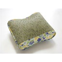 【SALE:5/1 10:00 - 5/8 01:59】い草クッション 花柄 ブルー おしゃれ 約40×30cm