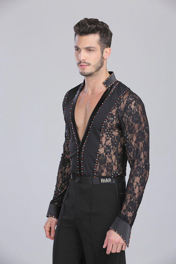 社交ダンス シャツ メンズ トップス モダンドレス スタンダード用シャツ 男性 競技用 ラテン メンズ レッスンウェア セクシー 衣装 ダンスウェア 練習着 ルンバ サンバ チャチャチャ 演出 発表会 競技会 舞台 パーティー M/L/XL/2XL ホワイト ブラック da046h2h2h2/代引不可