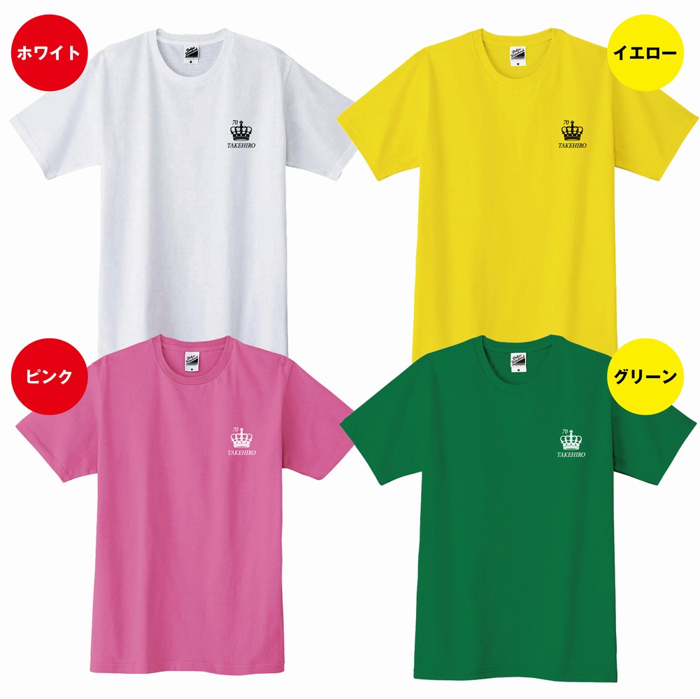 古希 祝い Tシャツ 70 王冠 B | 名入れ 古稀 半袖 ティーシャツ ティシャツ tシャツ 男性 女性 メンズ レディース お祝い おしゃれ 70歳 誕生日 プレゼント ギフト プチギフト 贈り物 誕生祝い 祖父 祖母 父 母 父の日 母の日 敬老の日 70代 ハッピー Tシャツ