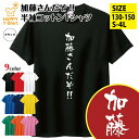 おもしろ Tシャツ 加藤さんだぞ! Tシャツ | ティーシャツ ティシャツ 半袖 男性 女性 メンズ レディース バースデー 誕生日 プレゼント おしゃれ ギフ...