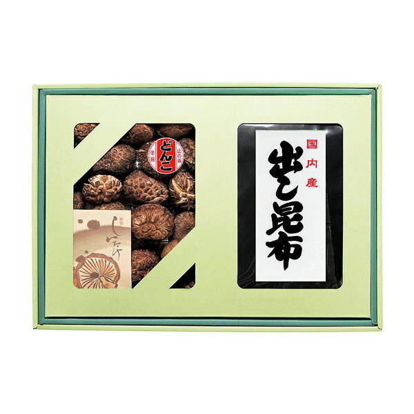 肉厚のどんこしいたけと出し昆布のセットです。価格内訳・商品価格：5,400円(税込)・税率：8％・送料：送料無料商品内容・セット内容:どんこ椎茸70g・昆布90g各1・原産地:日本・箱:約37.7×26.4×4.4cm（化粧箱）※商品情報等が変更になる場合がございます。
