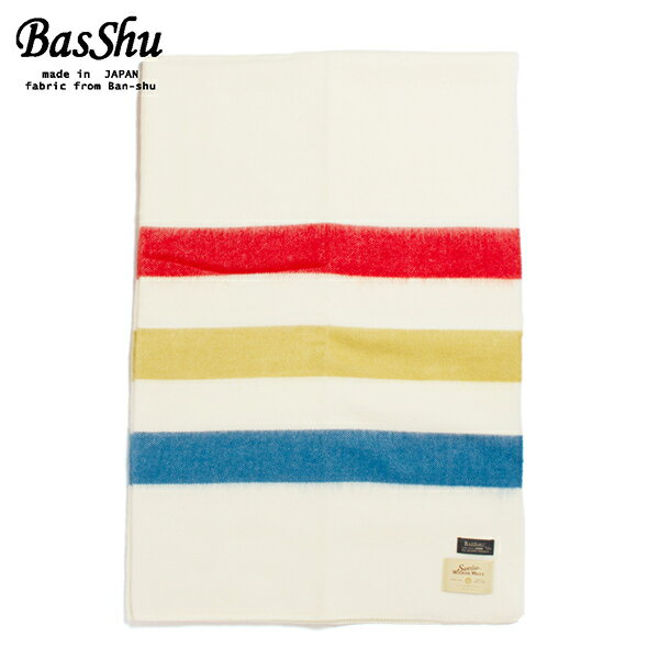 BasShu バッシュ ウールブランケット 130×180 マルチボーダー2 泉大津 日本製 Wool Blanket 1