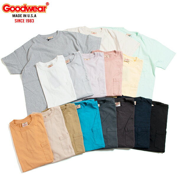 GOODWEAR ObhEFA S/S POCKET TEE 7.2oz V[gX[u |Pbg TVc  AJ