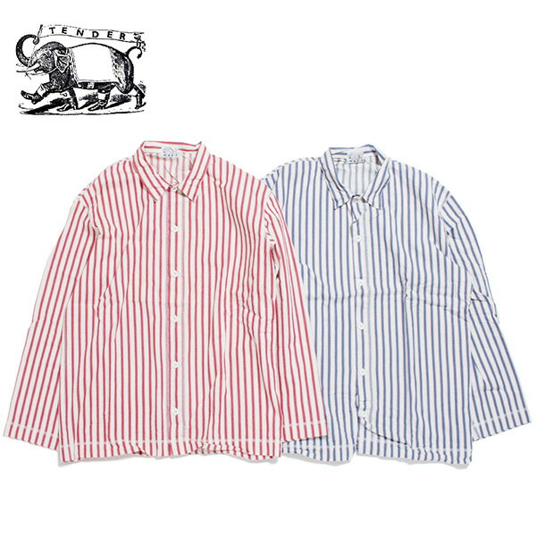 yZ[30%OFFz TENDER Co. Weaver's Stock e_[ R[ ARM CHAIR STRIPE SHIRT XgCvVc