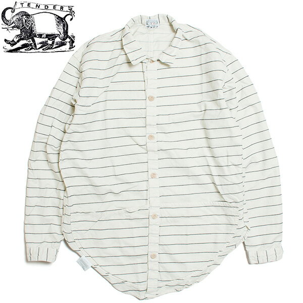 yZ[30%OFFz TENDER Co. e_[ R[ 441 COMPASS POCKET SHIRT RpX |PbgVc RINSED ECRU