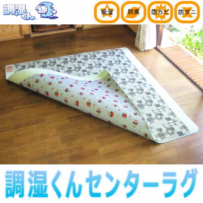 送料無料調湿くんオールシーズン使えるリバーシブルセンターラグ170×170cm【RCP】