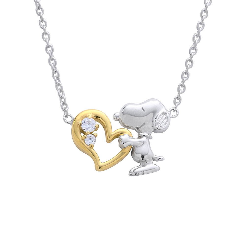 スヌーピー ネックレス SNOOPY PEANUTS オープンハート HUG シルバー ジュエリー レディース アクセサリー ペンダント ネックレス KNSL0002 正規品【送料無料】【bj】【母の日 ギフト】スヌーピー グッズ 大人 向け【P02】
