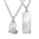 【5%OFFセール】ペアネックレス ステンレス クロストゥーミー エスティー st ハート&プレート CZ カップル ペア ペンダント ネックレス メンズ レデ...