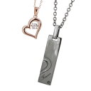 【5%OFFセール】ペアネックレス クロストゥーミー close to me ダンシングストーン ブラックダイヤ シルバー アクセサリー カップル ペア ペンダ...