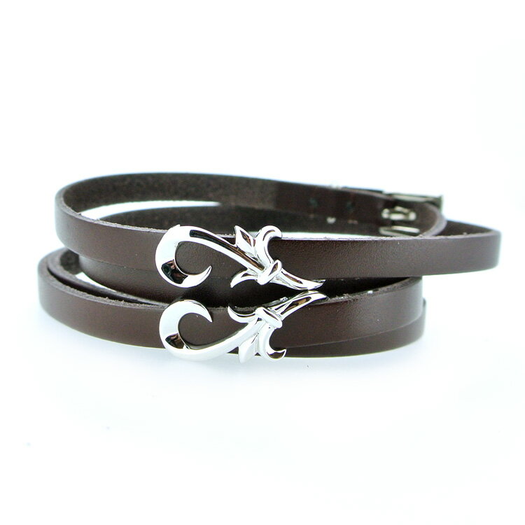 ペアブレスレット レザー クロストゥーミー close to me ハート シルバー アクセサリー レザー カップル ペア ブレスレット SBR13-013 S...