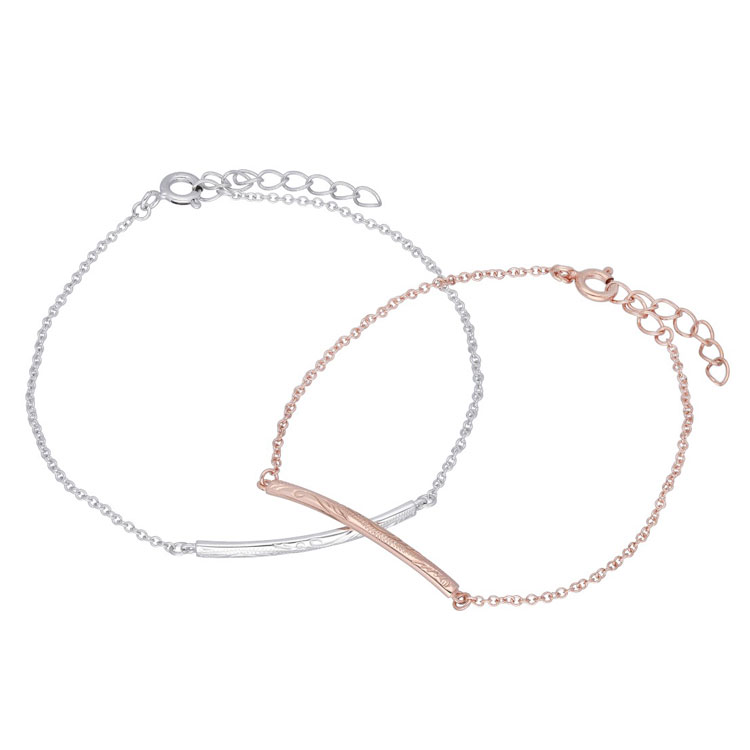 ペアブレスレット クロストゥーミー close to me ブルーダイヤ ハワイアンジュエリー シルバー アクセサリー カップル ペア ブレスレット SBR13...