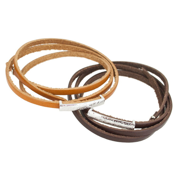 ペアブレスレット アンクレット 栃木レザー クロストゥーミー ハワイアンジュエリー ヘリテイジ シルバー カップル ペア ブレスレット SBR13-073 SB...