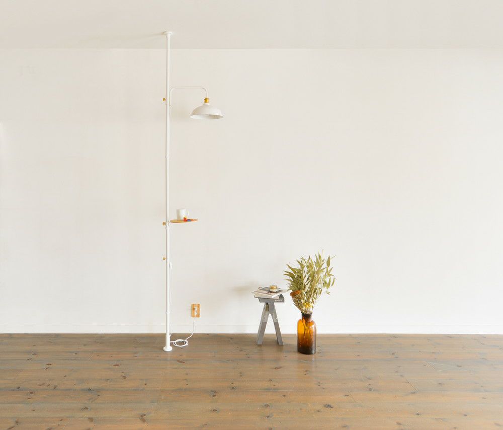 【公式】DRAW A LINE ドローアライン RodC+LampArmS+Shade SET ホワイト 突っ張り棒 ランプアームS ランプシェード セット 200-275cm 縦専用 SET-RODC-LAMPSS-WH