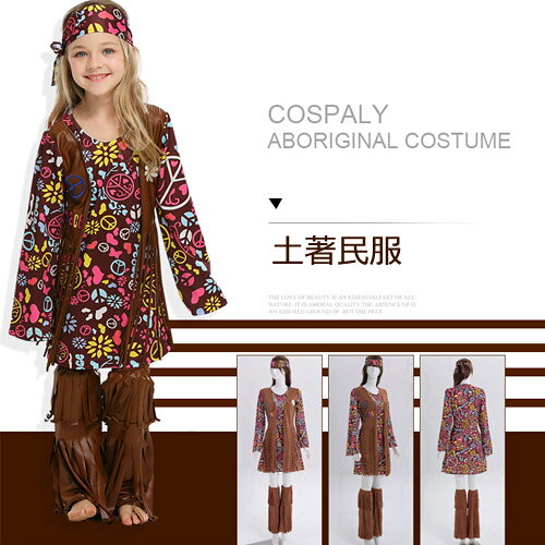 XL 土著 民族衣装 日常着 クリスマス パーディー服 無地 コスプレ インディアン ナイロン 透け ...