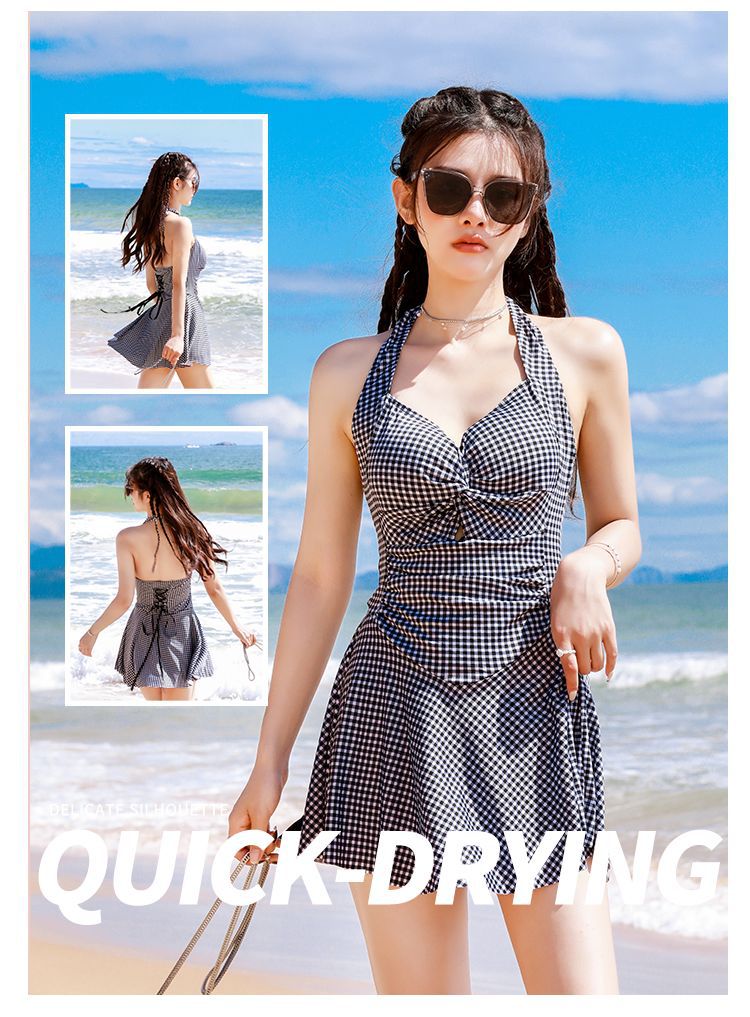 水着 レディース ビキニ ワンピース ママ水着 20代 30代 40代 オトナ女子 チェック柄 シンプル かわいい 小胸 セクシー パッド一体型 おしゃれ ワンピース水着 体型カバー ミセス セクシー バスト 盛れる ショートパンツ一体型 大人