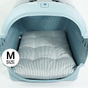 縁無し クッション ベッド 10オンス ヒッコリー デニム サックス Mサイズ / ヘレンズ ペットベッド 犬 猫 キャンピング ペット クレートマット クレートクッション クレートベッド