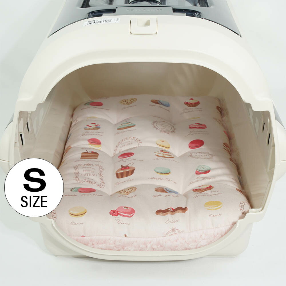 縁無し クッション ベッド マカロンシャービーピンクファー Sサイズ / ヘレンズ ペットベッド 犬 猫 キャンピング ペット クレートマット クレートクッション クレートベッド