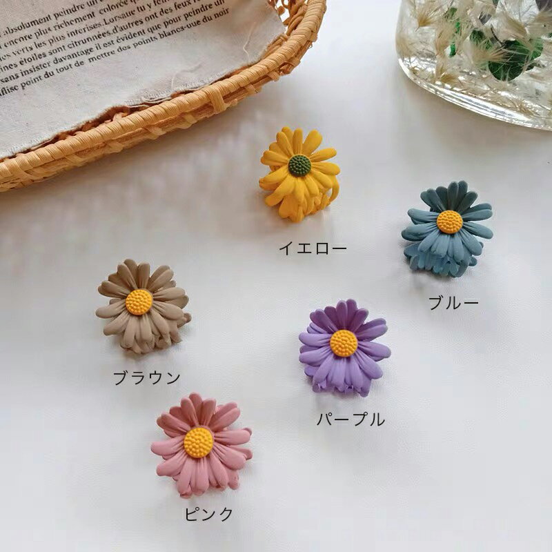 バンスクリップ ミニサイズ　花デザイン　ヘアクリップ ヘアピン ヘアアクセサリー　髪留め ヘアアレンジ シンプル パッチンどめ 子供 女の子 花 パッチン留め ミニ 小さい プチプラ　ピン　ヘアアクセ キッズ　お呼ばれ　前髪留め　髪飾り シンプル　キュート　大人