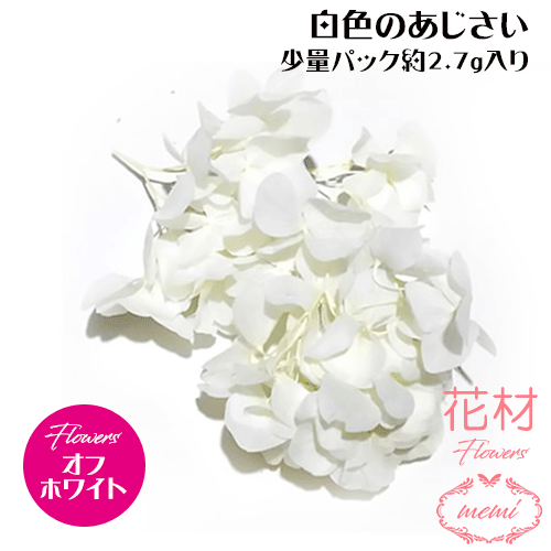 ＼配布／ ハーバリウム 花材 小分け あじさい オフホワイト