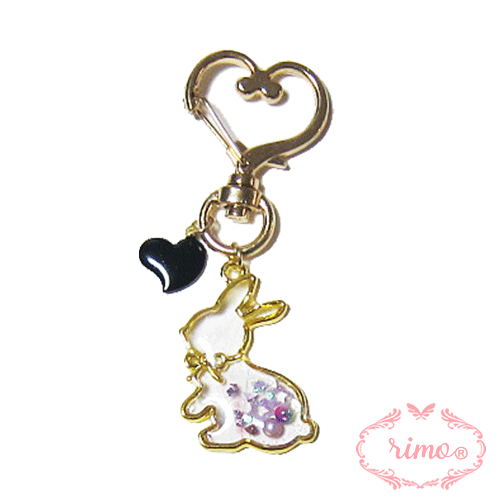 ＼10%OFF／ うさぎ 兎 ウサギ ハート チャーム 大人 キーホルダー かわいい おしゃれ プレゼントに人気..