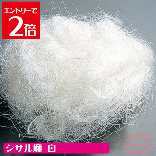 ＼クーポン配布／ シサル麻 白 大地農園 バショウ科 多年草 葉鞘 繊維 アレンジ 1袋 約40g 